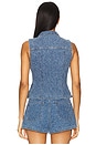 view 3 of 5 Fluffy Denim Fitted Top in Mid Blue Stone