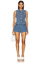 view 4 of 5 Fluffy Denim Fitted Top in Mid Blue Stone