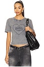 view 1 of 4 Heavy Cotton Jersey Heart Small T-shirt in Phantom