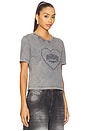 view 2 of 4 Heavy Cotton Jersey Heart Small T-shirt in Phantom