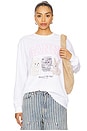 view 1 of 4 Re-cut Heavy Jersey Animals Long Sleeve in Bright White