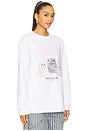 view 2 of 4 Re-cut Heavy Jersey Animals Long Sleeve in Bright White