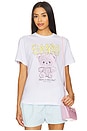 view 1 of 4 Basic Cotton Jersey Teddy Relaxed T-shirt in Bright White
