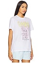 view 2 of 4 Basic Cotton Jersey Teddy Relaxed T-shirt in Bright White