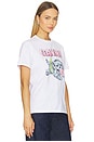 view 2 of 4 Basic Cotton Jersey Neon Puppy T-shirt in Bright White