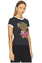 view 2 of 4 Basic Cotton Jersey Bear Fitted T-shirt in Phantom