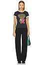 view 4 of 4 Basic Cotton Jersey Bear Fitted T-shirt in Phantom