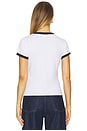 view 3 of 4 Basic Cotton Jersey Kitty Fitted T-shirt in Bright White