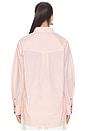 view 5 of 7 Stripe Cotton Oversized Shirt in Peach Parfait