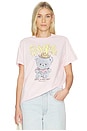 view 1 of 4 Basic Cotton Jersey T-shirt Cowboy Bear Print in Chalk Pink