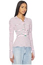 view 2 of 5 TOP POLO SPACEDYED in Chalk Pink