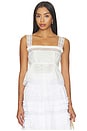 view 1 of 5 Cotton Voile Lace Slip Top in Bright White