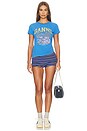 view 5 of 4 T-SHIRT FUTURE HEAVY JERSEY BABY FIT TEDDY MUSHROOM in Strong Blue
