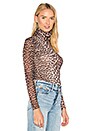 view 2 of 4 Tilden Mesh Top in Leopard