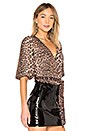 view 2 of 4 Tilden Mesh Top in Leopard