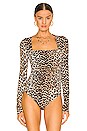 view 2 of 5 Printed Bodysuit in Leopard