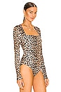view 3 of 5 Printed Bodysuit in Leopard