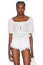 view 1 of 4 Light Broderie Anglaise Cropped Top in Bright White