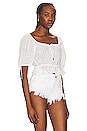 view 2 of 4 Light Broderie Anglaise Cropped Top in Bright White