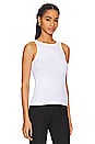 view 2 of 5 Soft Cotton Rib Tank Top in Bright White