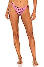 view 1 of 4 Floral Bikini Bottom in Shocking Pink
