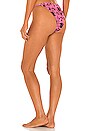view 3 of 4 Floral Bikini Bottom in Shocking Pink