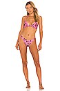 view 4 of 4 Floral Bikini Bottom in Shocking Pink