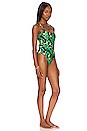 view 2 of 3 Recycled Belted One Piece in Banana Tree Black