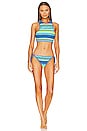 view 4 of 5 Crochet Racerback Bikini Top in Blue Curacao