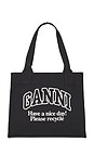 view 1 of 6 Large Easy Shopper Contrasted Logo Bag in Phantom