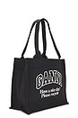 view 3 of 6 Large Easy Shopper Contrasted Logo Bag in Phantom