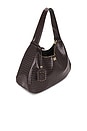 view 4 of 6 Ganni Bou Hobo XXL Croco Bag in Chocolate Fondant
