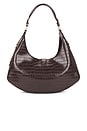 view 2 of 6 Kat Small Croc Bag in Chocolate Fondant