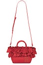 view 1 of 7 Mini Shopper Ruffle Bag in Fiery Red