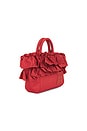 view 4 of 7 Mini Shopper Ruffle Bag in Fiery Red