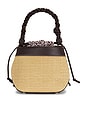 view 3 of 7 Bou Bucket Raphia in Seal Brown
