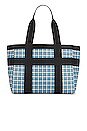 view 2 of 4 Coated Canvas Bag in Check Azure Blue