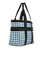 view 3 of 4 Coated Canvas Bag in Check Azure Blue