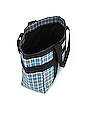 view 4 of 4 Coated Canvas Bag in Check Azure Blue