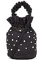 view 1 of 5 Occasion Ruched Top Handle Bag in Black