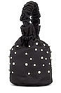 view 3 of 5 Occasion Ruched Top Handle Bag in Black