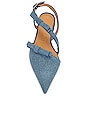 view 4 of 5 Pointy Cut Out Ballerina Flat in Denim