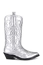 view 1 of 5 Embroidered Western Boot in Silver