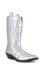 view 2 of 5 Embroidered Western Boot in Silver