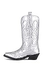 view 5 of 5 Embroidered Western Boot in Silver