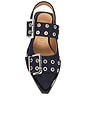 view 4 of 5 Buckle Ballerina Denim in Dark Navy
