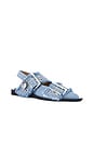 view 2 of 5 Feminine Buckle Ballerina in Faded Denim