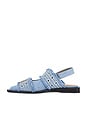 view 5 of 5 Feminine Buckle Ballerina in Faded Denim