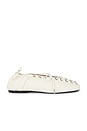 view 1 of 5 Eyelets Lace Up Ballerina in Egret