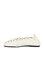 view 5 of 5 Eyelets Lace Up Ballerina in Egret